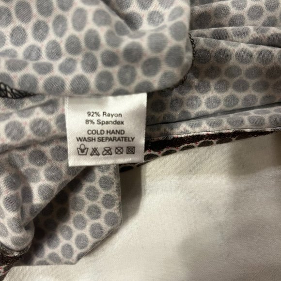 Vertigo Paris Brown Pink Polka Dot Halter Dress L - Picture 6 of 7